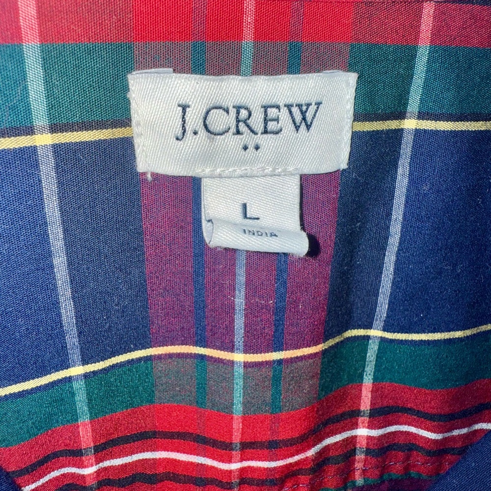 J. Crew Tartan Button-Down Shirt - Red, Blue, Green - Picture 6 of 6
